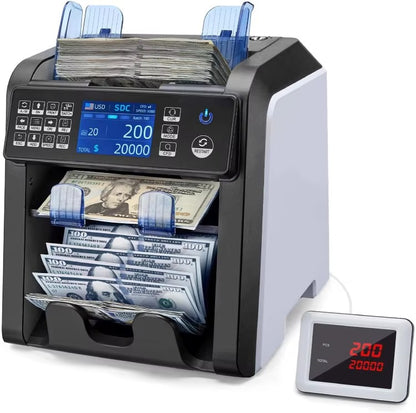 Multi-currency banknote verifier and money sorter with TFT display