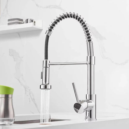 SUS304 Pull-Down Kitchen Faucet with Deck Plate – 1 & 2 Faucet Mode Variants - product image 10