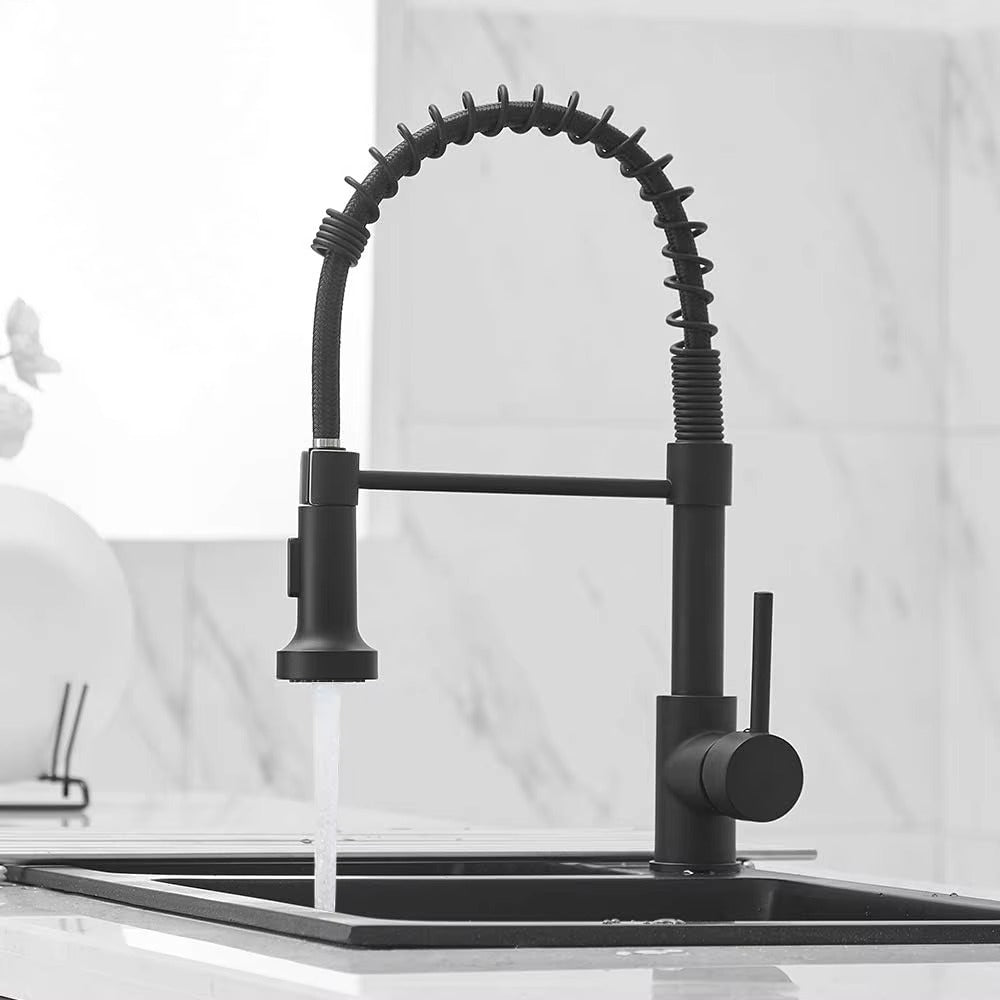 SUS304 Pull-Down Kitchen Faucet with Deck Plate – 1 & 2 Faucet Mode Variants - product image 9