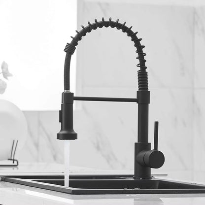 SUS304 Pull-Down Kitchen Faucet with Deck Plate – 1 & 2 Faucet Mode Variants - product image 9