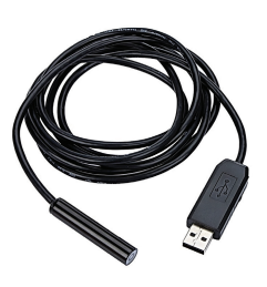 USB Endoscope Camera Model Wire Endoscope Camera, 1MP, 1600x1200 Resolution, 5M Cable, IP67 Waterproof, Adjustable LED Light, App & OTG Connectivity