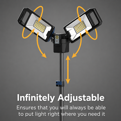 VIP-11 Twin Head 50W Rechargeable Work Light with Tripod - product image 5