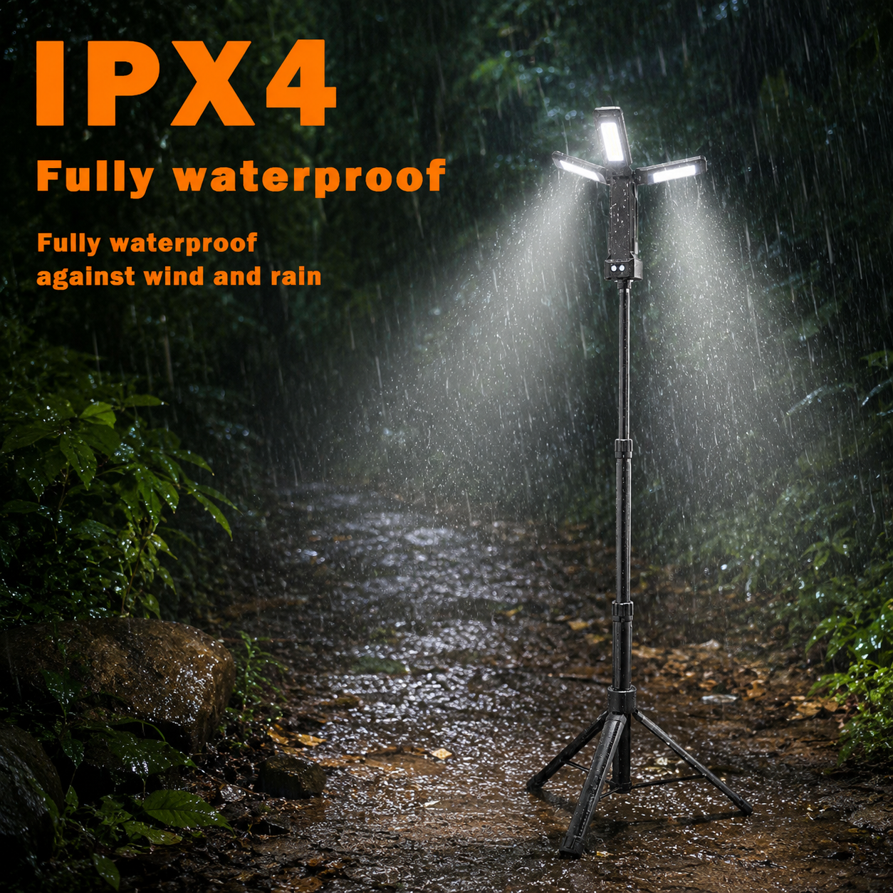 VIP-12 Triple-Head Rechargeable Work Light with Tripod - product image 7
