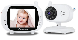 Wireless Baby Monitor | 3.5” HD LCD Display | Two-Way Audio | IR Night Vision | Lullabies | Meal Time Reminder