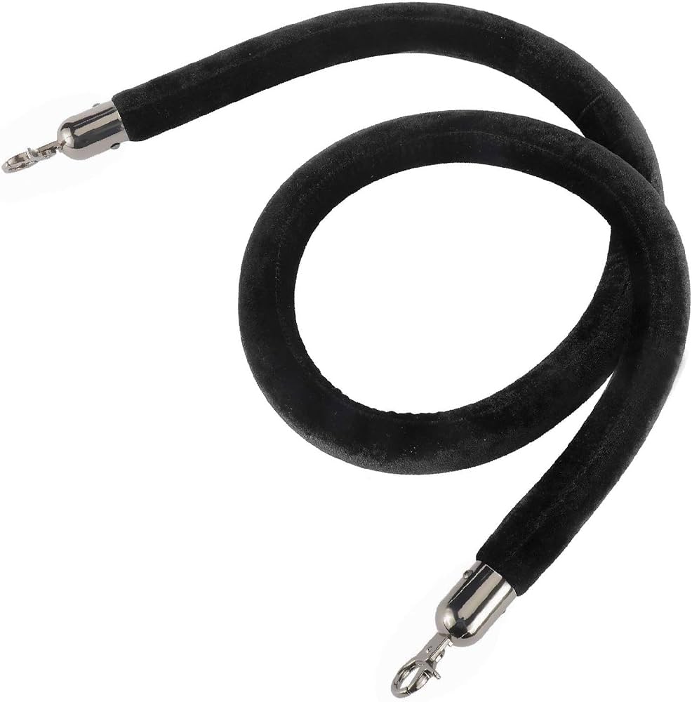 TAZEET black velvet stanchion ropes with black hooks - usage view