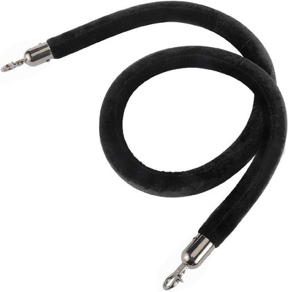 TAZEET black velvet stanchion ropes with black hooks - usage view