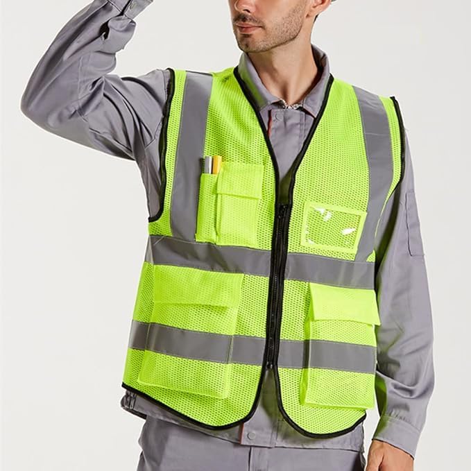 TAZEET reflective safety jackets, pack of 2 - features and dimensions