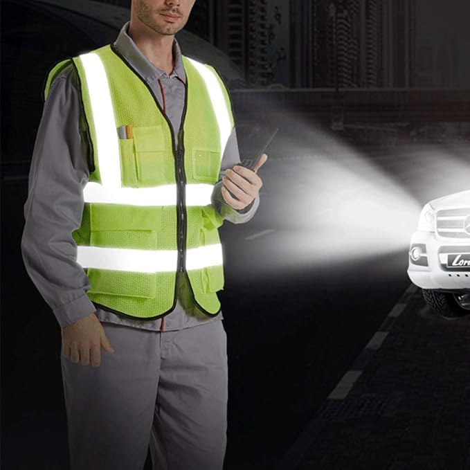 TAZEET reflective safety jackets, pack of 2 - construction detail