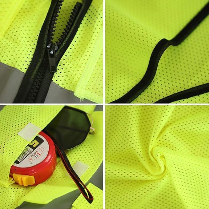 TAZEET reflective safety jackets, pack of 2 - design detail