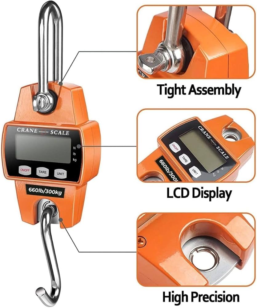 TAZEET 300 kg digital crane scale - alternate view