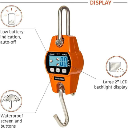 TAZEET 300 kg digital crane scale - setup view