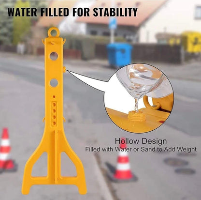 TAZEET expandable yellow safety barricade - construction detail