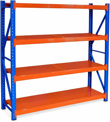 TAZEET 4-tier industrial storage rack - features and dimensions