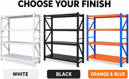 TAZEET 4-tier industrial storage rack - setup view