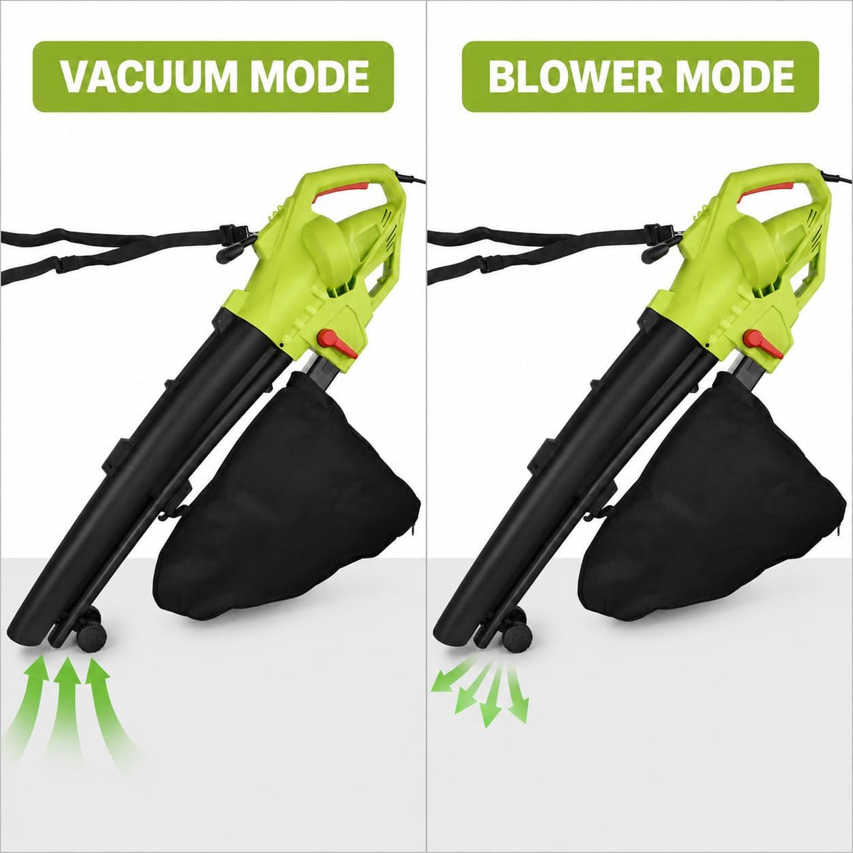 TAZEET 3000W leaf blower, vacuum and mulcher - application example