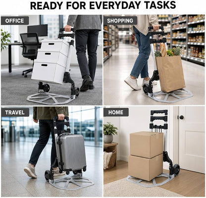 TAZEET folding aluminium hand trolley - setup view
