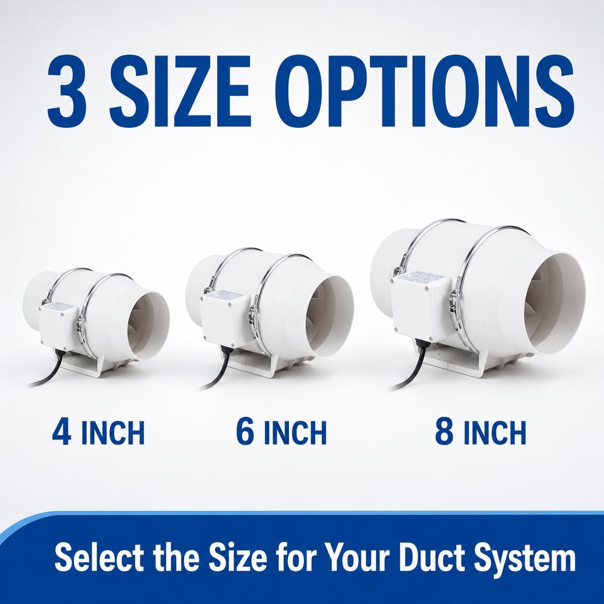 TAZEET inline duct exhaust fan - alternate view