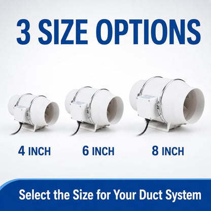 TAZEET inline duct exhaust fan - alternate view