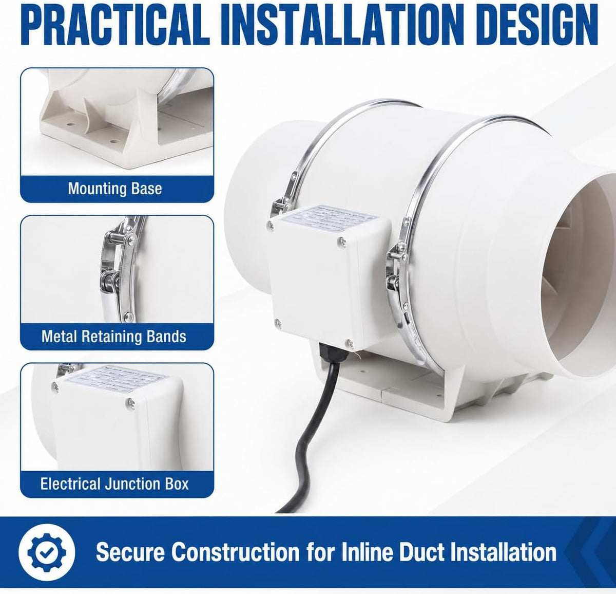 TAZEET inline duct exhaust fan - design detail