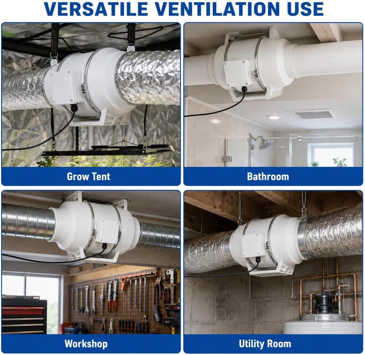 TAZEET inline duct exhaust fan - application example