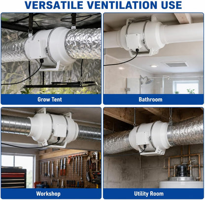 TAZEET inline duct exhaust fan - application example