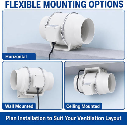 TAZEET inline duct exhaust fan - usage view