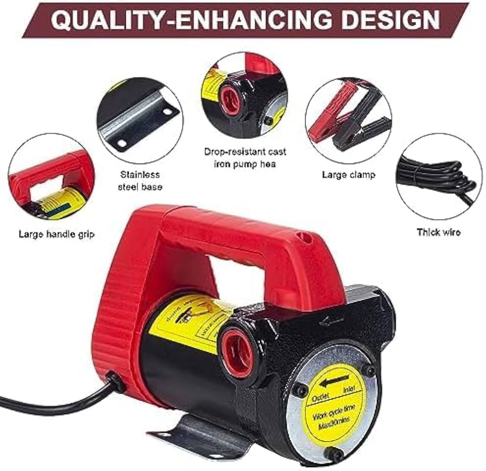 TAZEET 12V diesel fuel transfer pump - alternate view