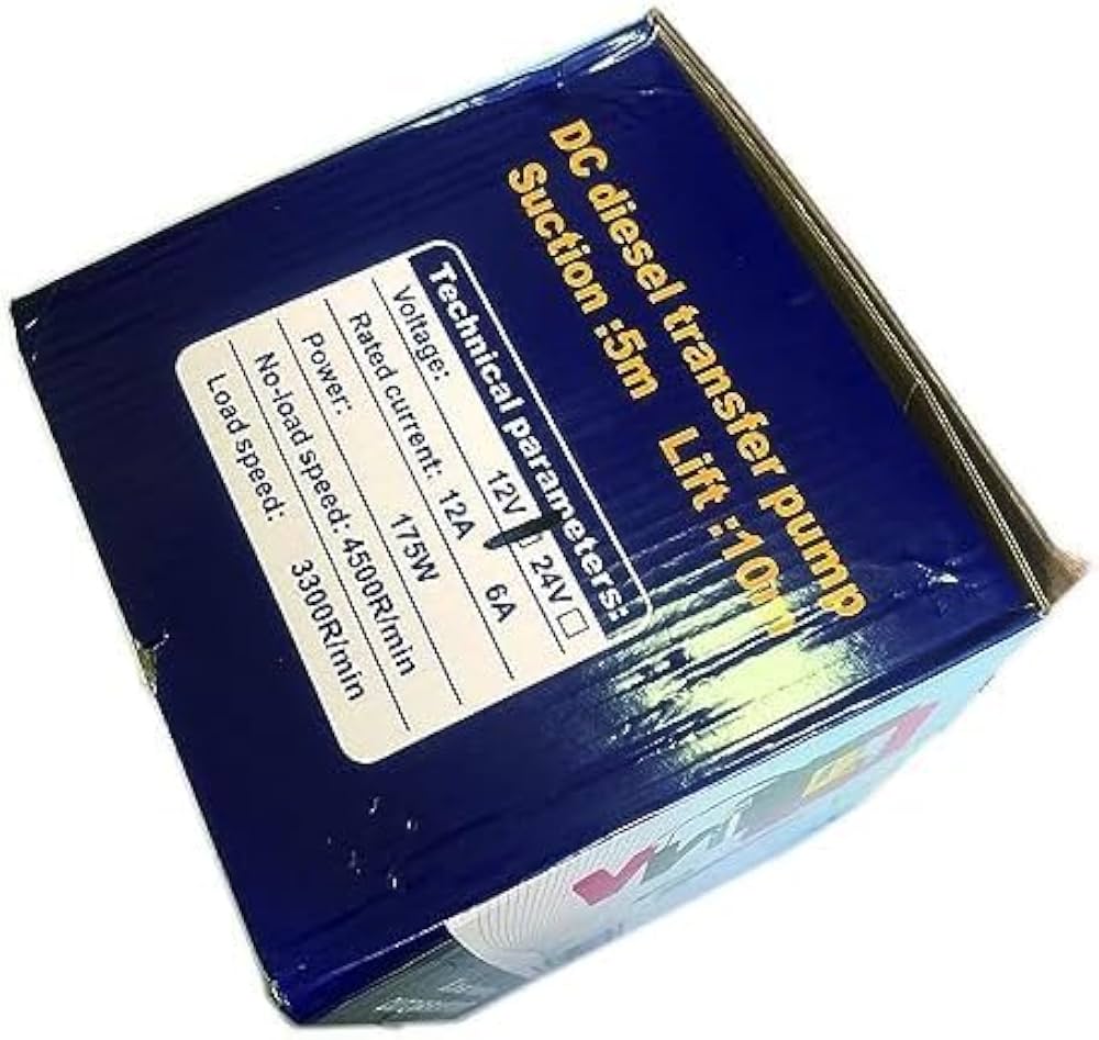 TAZEET 12V diesel fuel transfer pump - features and dimensions