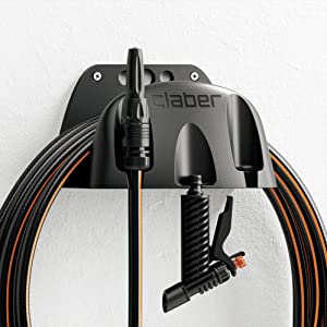 Claber Eco Wall Hose Hanger Multicolor, Durable Wall - Mounted Holder for Garden Hose, Easy Install, Made in Italy - Tazeet.com