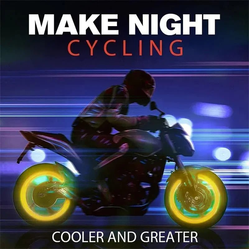 Colourful Luminous Valve Caps Car Motorcycle Bicycle Night Glowing Tyre Cap Decor - Tazeet.com