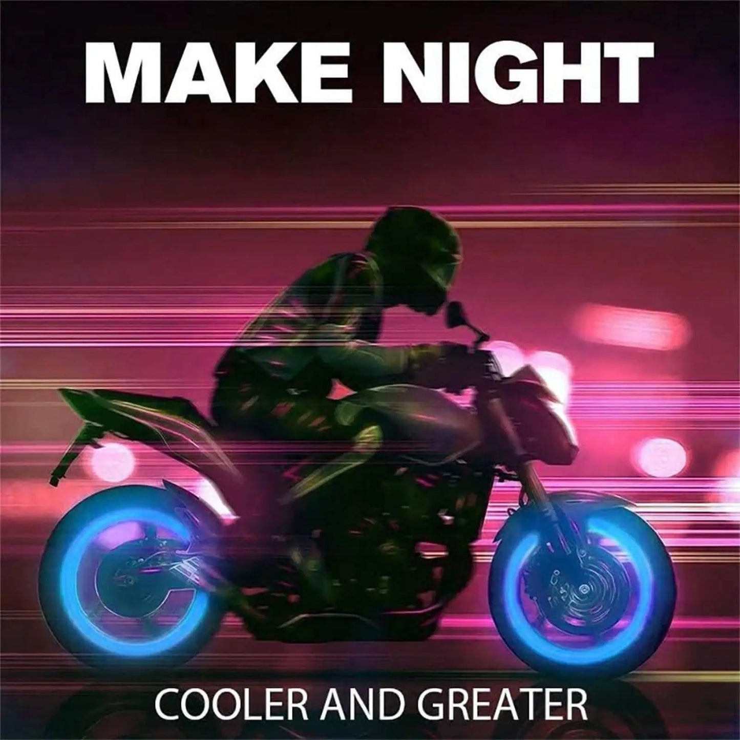 Colourful Luminous Valve Caps Car Motorcycle Bicycle Night Glowing Tyre Cap Decor - Tazeet.com