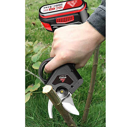 Cordless Pruner for Gardening Cutting Branches Fruit, Cordless Electric Electric Pruning Shears SK5 25mm Cutting Diameter, 2 Rechargeable 21V 7500 MAh Battery (7500mAh) - Tazeet.com