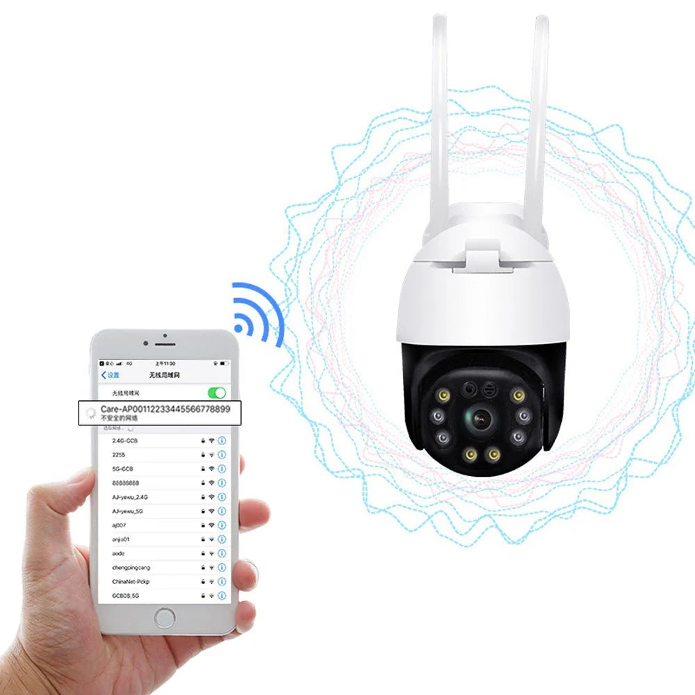NIP-20HS PTZ Wireless Camera | 2K Resolution, 360° Pan, IR Night Vision, Two-way Audio - Tazeet.com