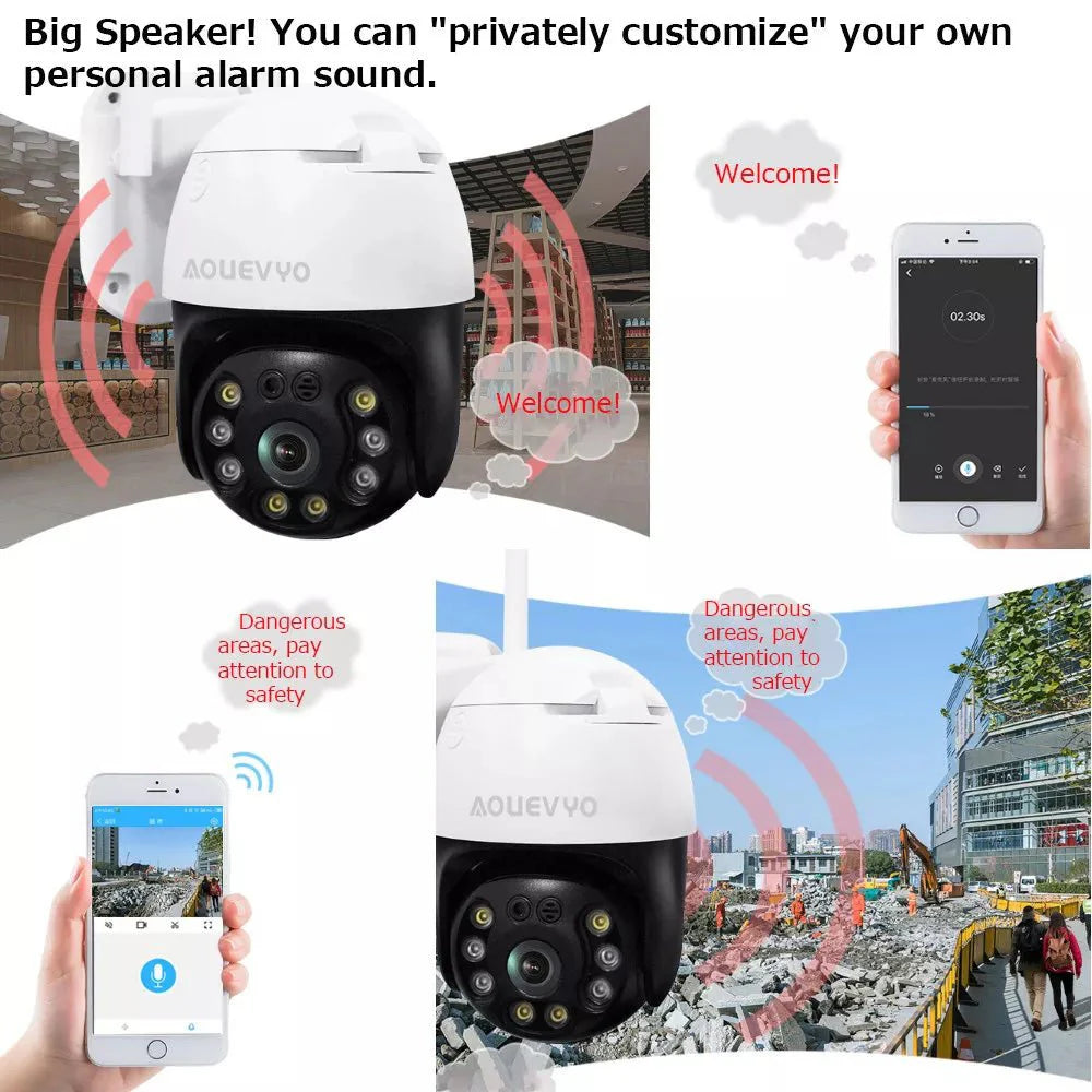 NIP-20HS PTZ Wireless Camera | 2K Resolution, 360° Pan, IR Night Vision, Two-way Audio - Tazeet.com