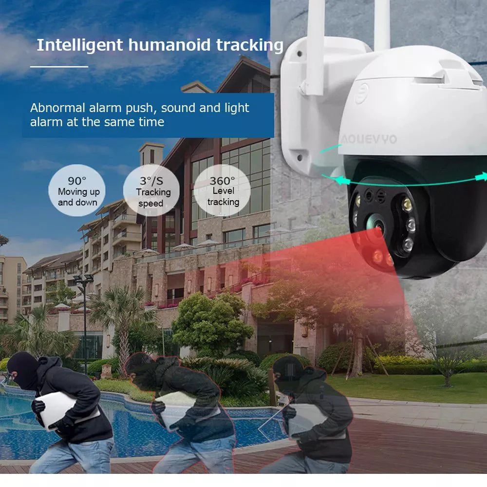 NIP-20HS PTZ Wireless Camera | 2K Resolution, 360° Pan, IR Night Vision, Two-way Audio - Tazeet.com