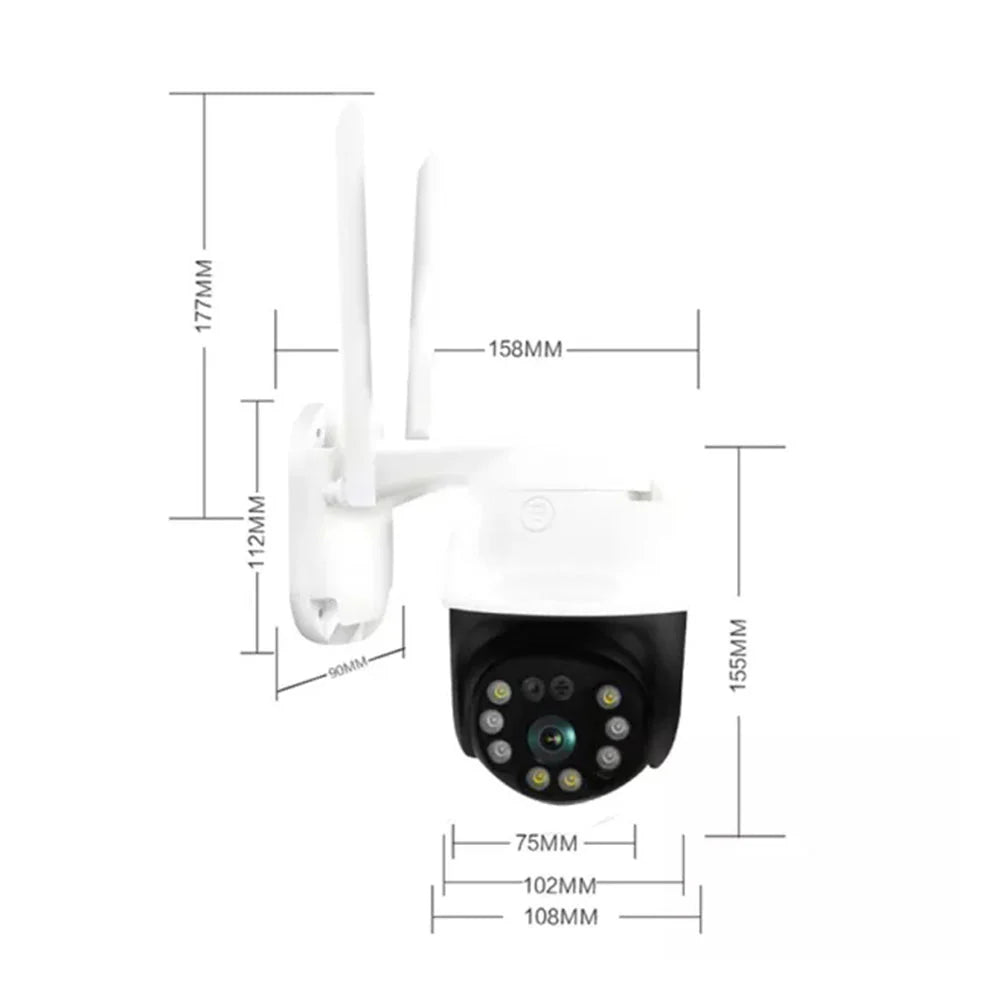 NIP-20HS PTZ Wireless Camera | 2K Resolution, 360° Pan, IR Night Vision, Two-way Audio - Tazeet.com