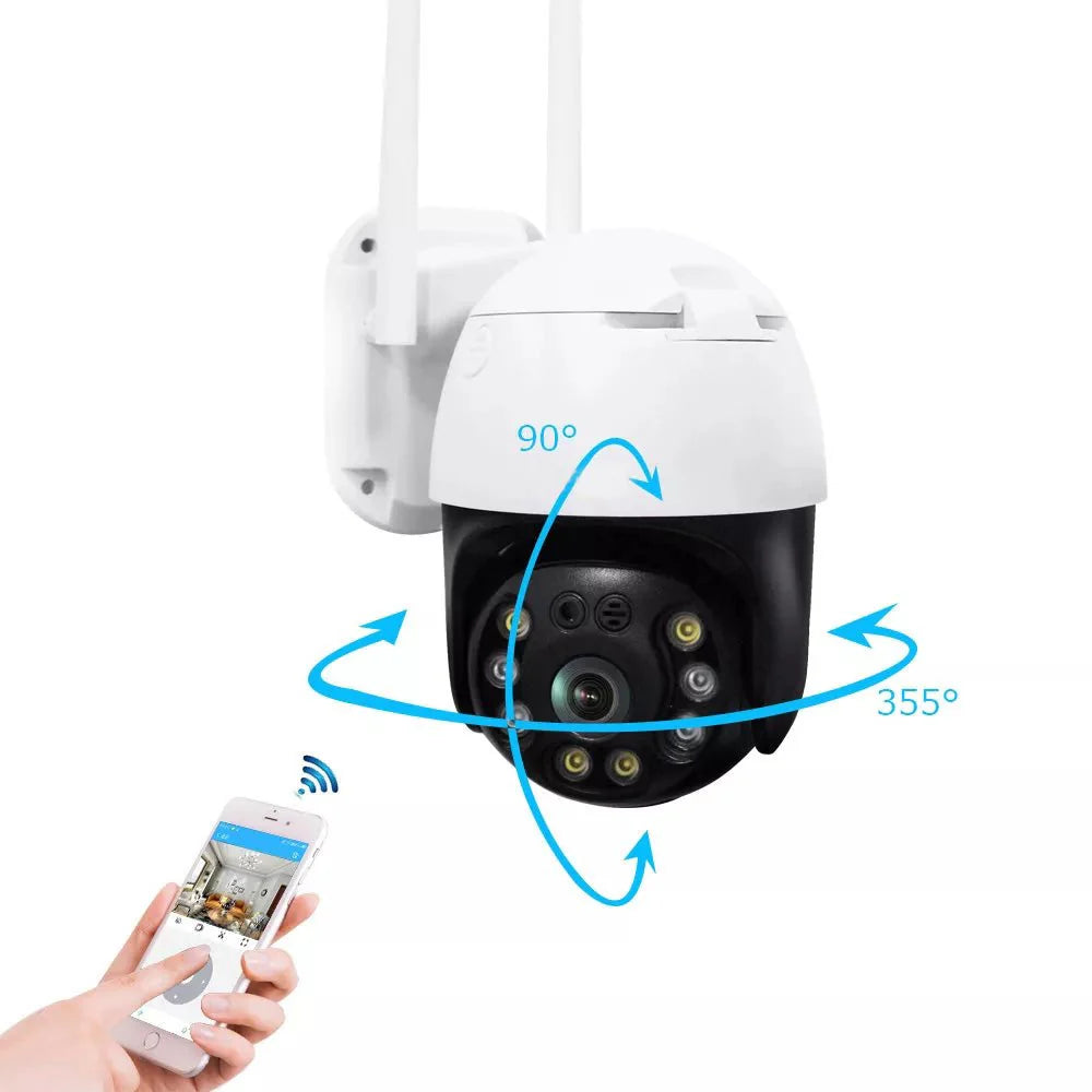 NIP-20HS PTZ Wireless Camera | 2K Resolution, 360° Pan, IR Night Vision, Two-way Audio - Tazeet.com