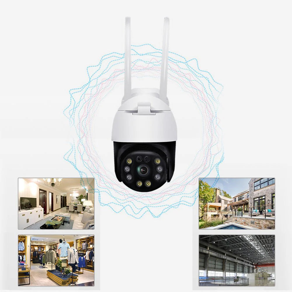 NIP-20HS PTZ Wireless Camera | 2K Resolution, 360° Pan, IR Night Vision, Two-way Audio - Tazeet.com