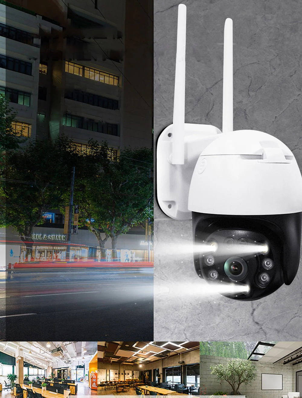 NIP-20HS PTZ Wireless Camera | 2K Resolution, 360° Pan, IR Night Vision, Two-way Audio - Tazeet.com