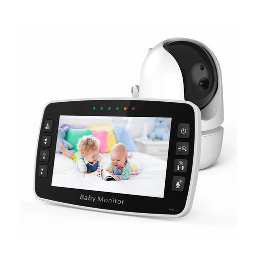 PTZ Wireless Baby Monitor Model SM430A - 3MP, 4.3” HD LCD Display, IR Night Vision, Two-Way Audio & Lullabies - Tazeet.com