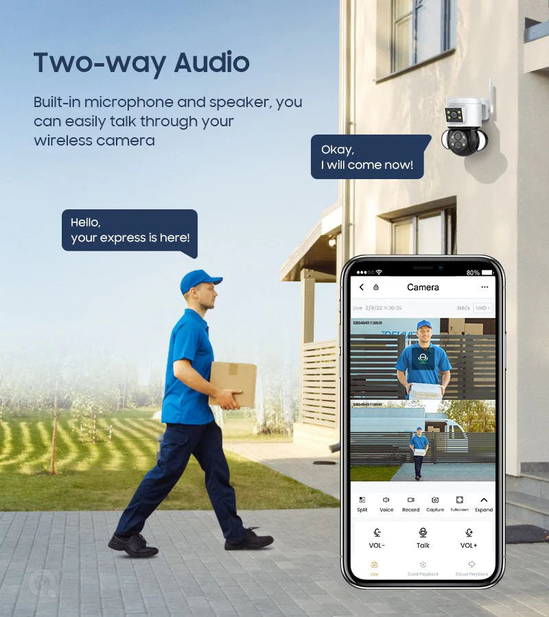 ST-430 Triple Lens Wireless Camera | 10MP, 2592x2048 Resolution, 10x Optical Zoom, Motion Tracking - Tazeet.com
