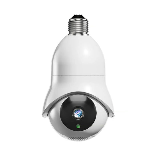 PTZ Wireless Bulb Camera TC76 | 2MP | 720P HD | 275° Pan & 95° Tilt | IR Night Vision | Motion Detection | Two-way Audio | Wi-Fi | Waterproof | App Connectivity - Tazeet.com