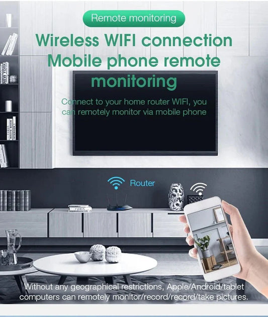 Mini Wireless Camera W10 | 1080P Wi-Fi Compact Security Cam with Night Vision & Motion Detection - Tazeet.com