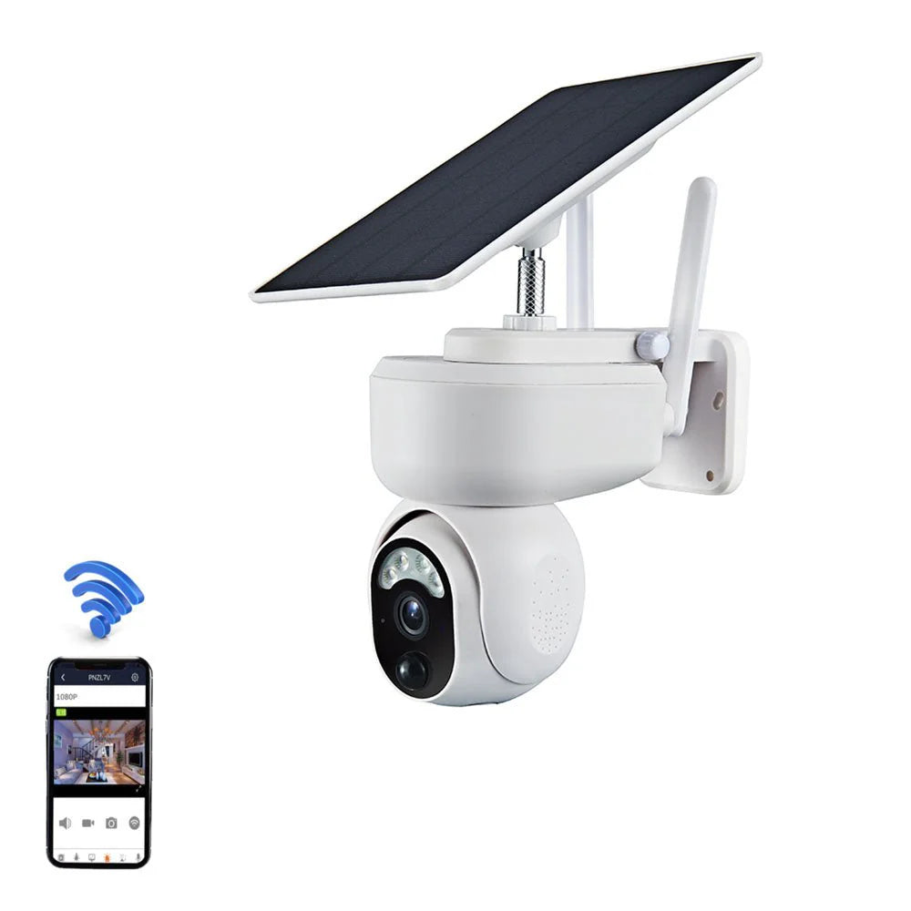 Solar PTZ Wireless Camera RBX-S30 | 2MP, 360° PTZ, Full-Color Night Vision, IP65 Waterproof - Tazeet.com