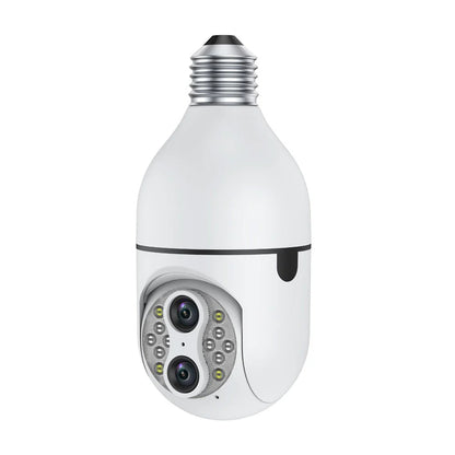 PTZ Wireless Bulb Dual Lens Camera Y24 | 4MP Dual Lens | 1080P Resolution | 10x Zoom | 360° Pan & 90° Tilt | Motion Detection | IR Night Vision | Wi-Fi | App Connectivity - Tazeet.com