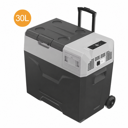 Portable Car Refrigerator with Built-In Lithium Battery - AC/DC Compressor Cooler 30L 40L 50L