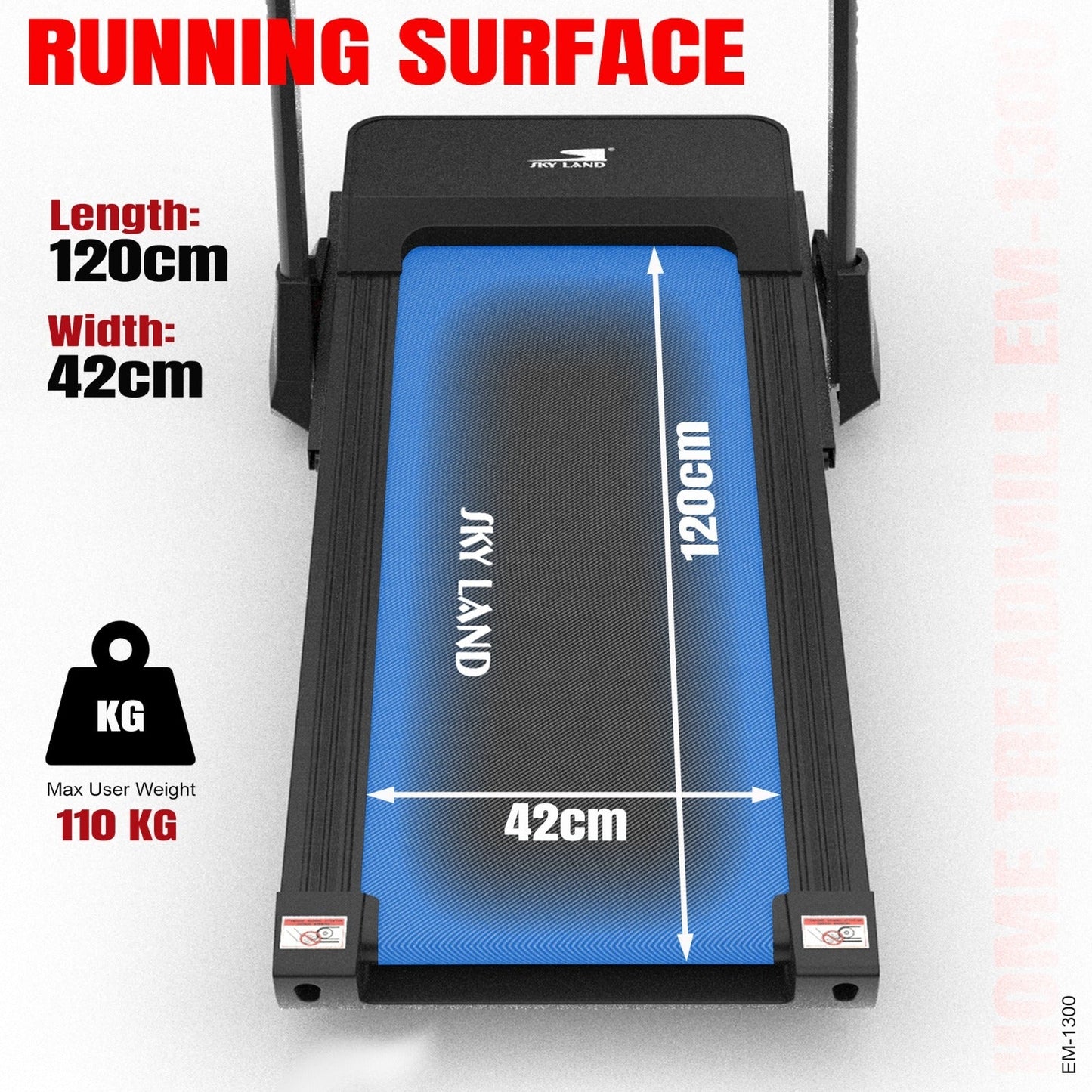 Sky Land Foldable Home Treadmill - Bluetooth Running & Walking Machine - product image 7