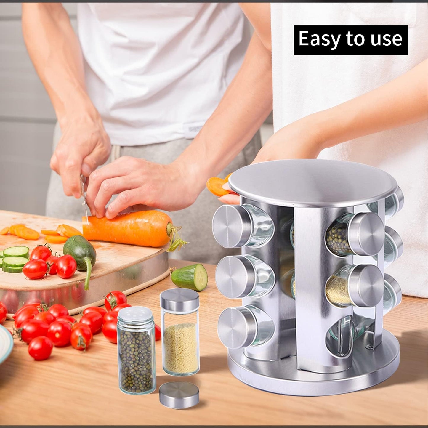 Rotating Spice Rack with 12 Jars - product image 5