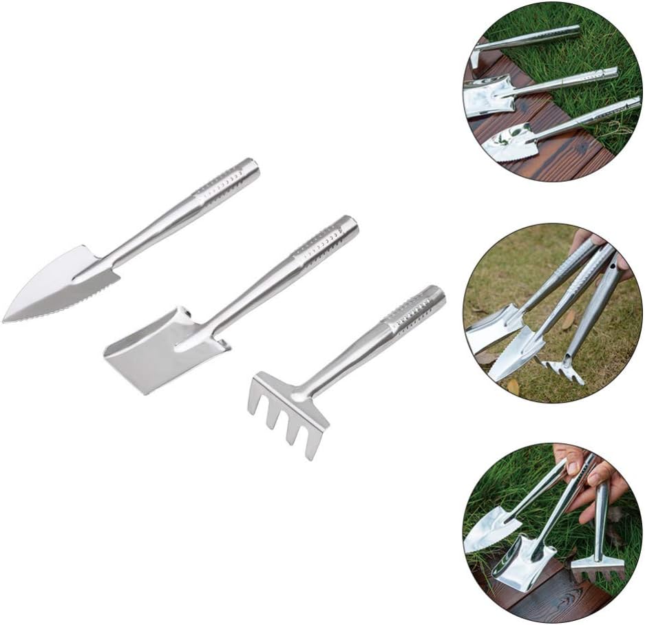Kids Gardening Tools Set - Stainless Steel Shovel, Rake, Fork & Trowel - image 3