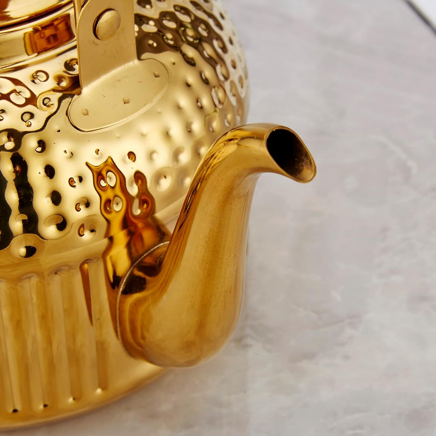 Antique Stainless Steel Teapot with Infuser - product image 3